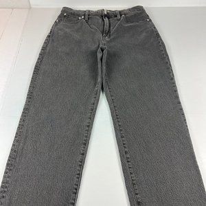 Madewell Jeans Women's Petite 30P Perfect Vintage Jean Black Faded Stretch Denim
